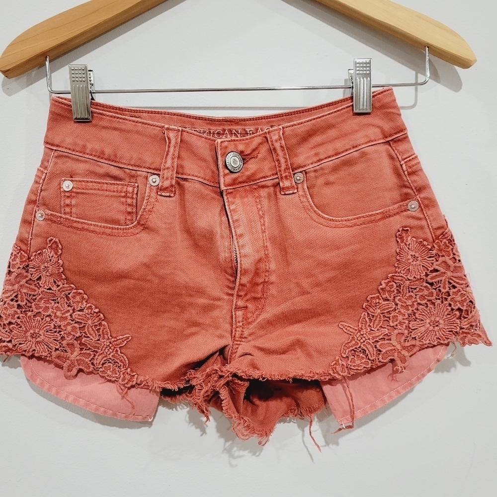 AE Hi-Rise Festival Stretch Shorts Size 0